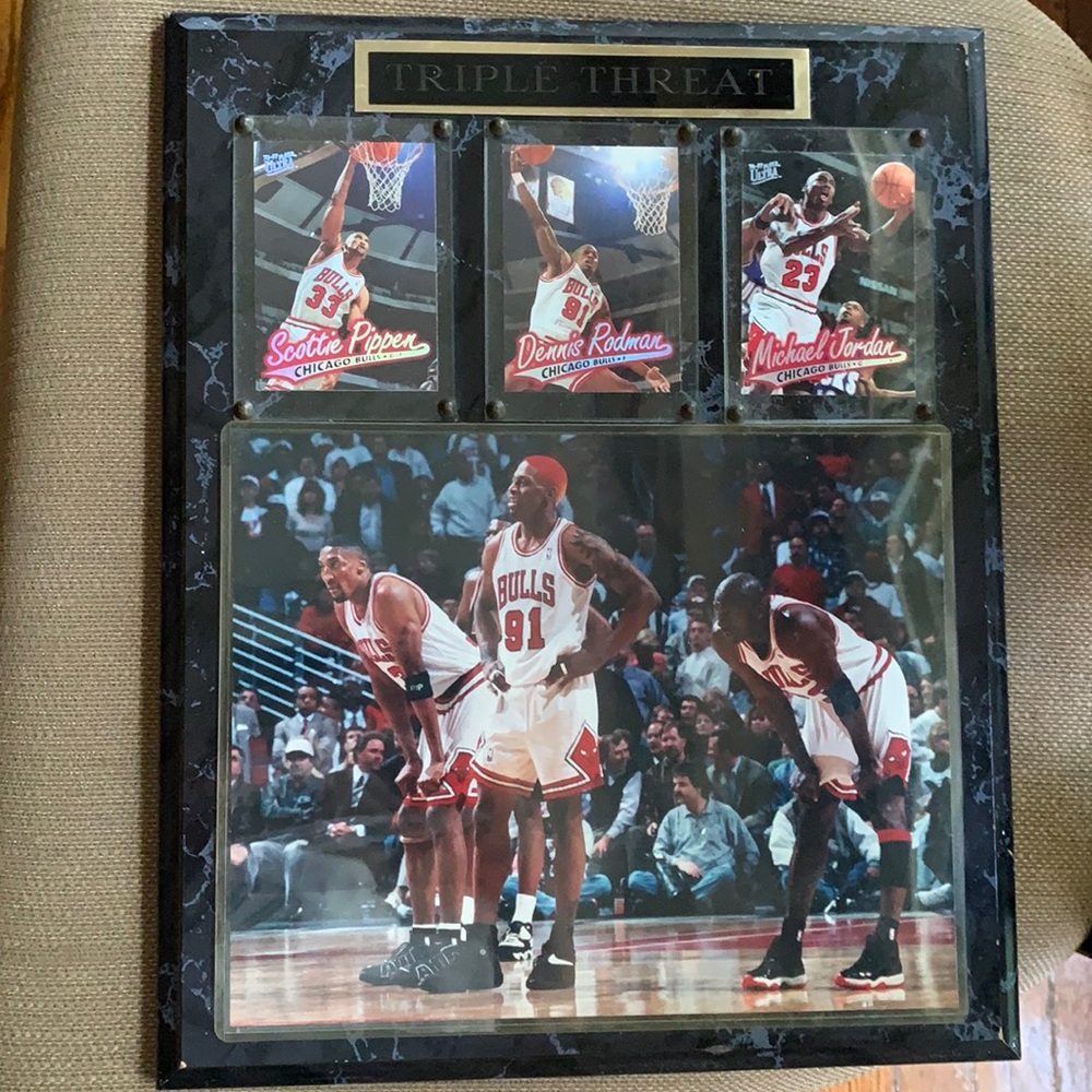 Triple Threat Plaque Chicago Bulls